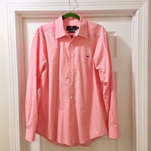 Vineyard Vines Pink Gingham Button Down Shirt L